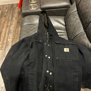 Carhartt Men's Black Hooded Field Jacket